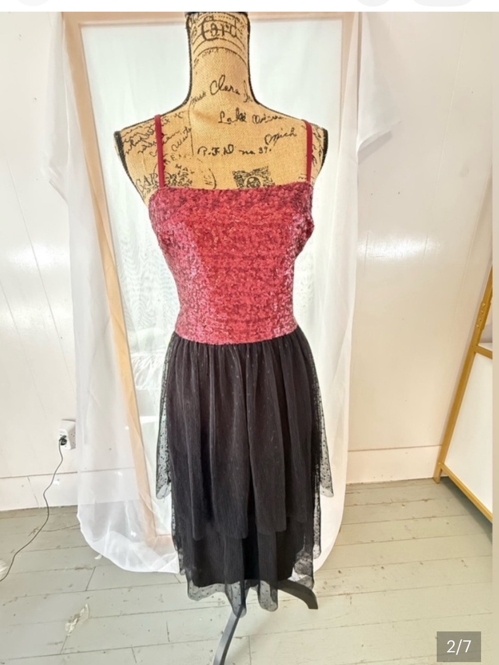 Festive dress black and red